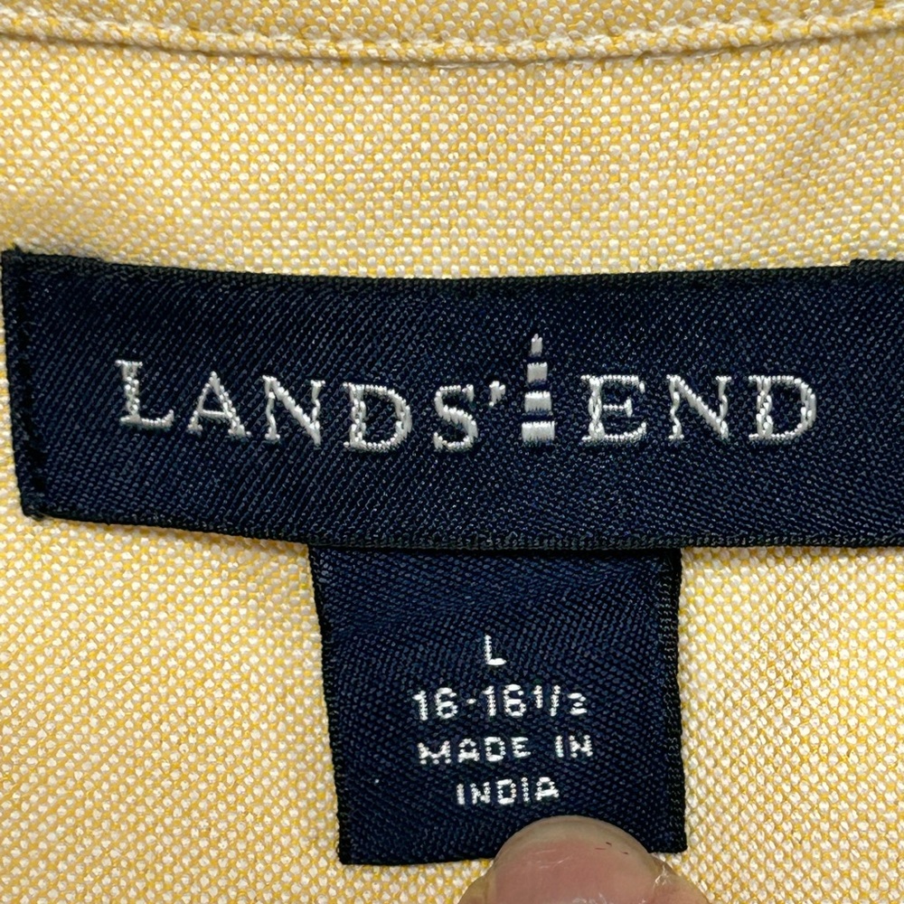 Mens Lands End short sleeve shirt traditional fit no iron size Large - Picture 5 of 5